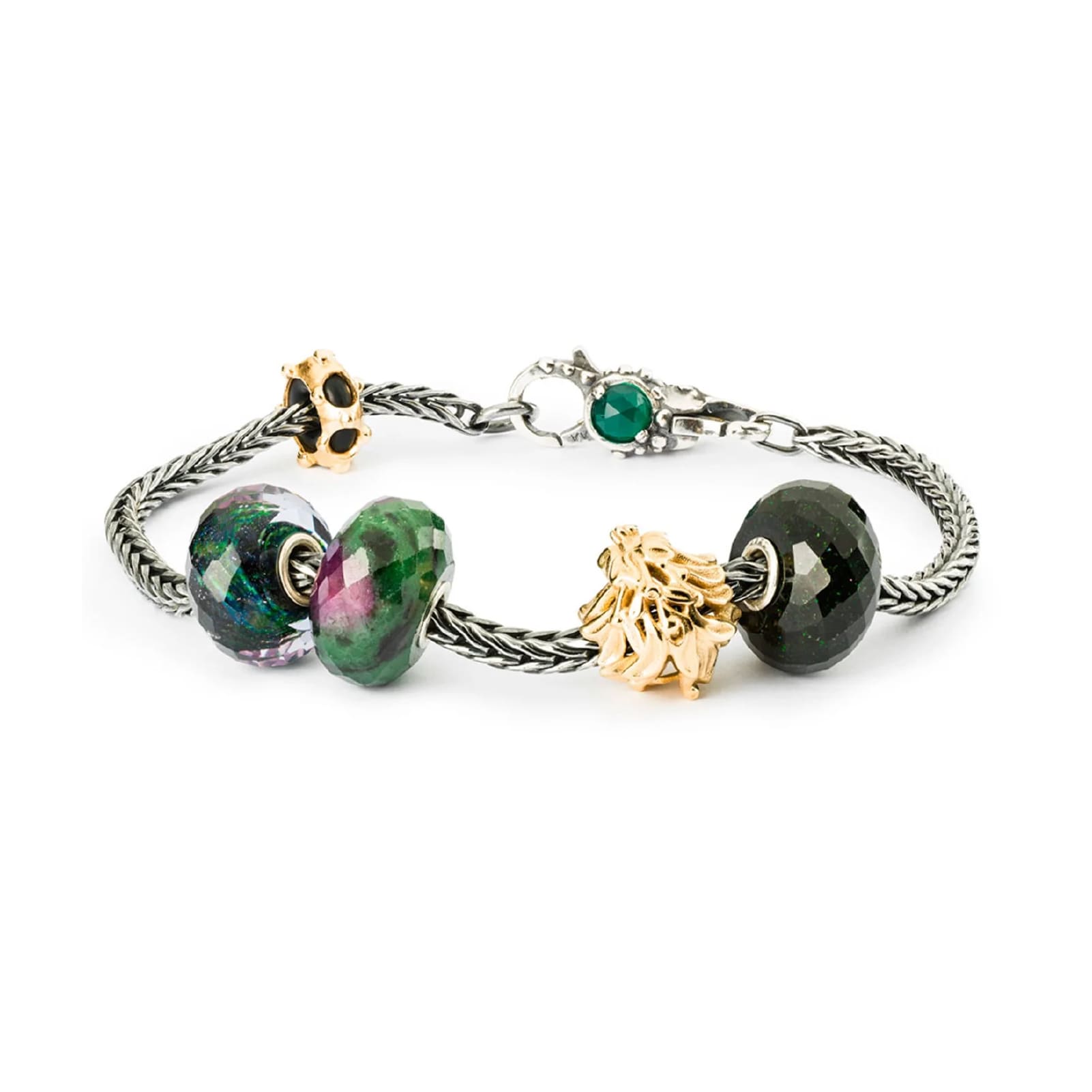 Beads donna Trollbeads con rubino zoisite sfaccettato MISURA UNICA