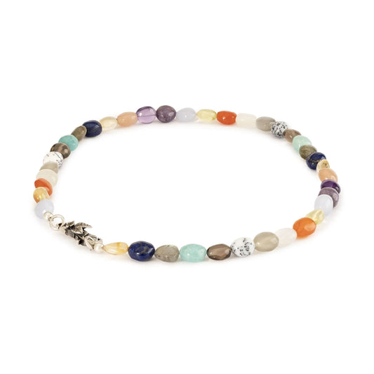 Collana 42 cm Trollbeads con pietre naturali multicolor MISURA UNICA