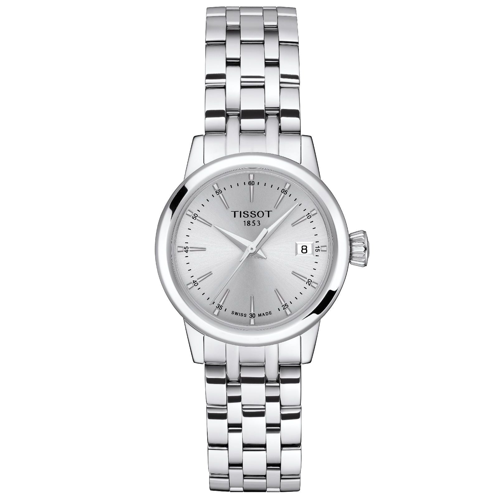 Orologio solo tempo donna Tissot T-Classic acciaio datario cassa 28mm T1292101103100-1