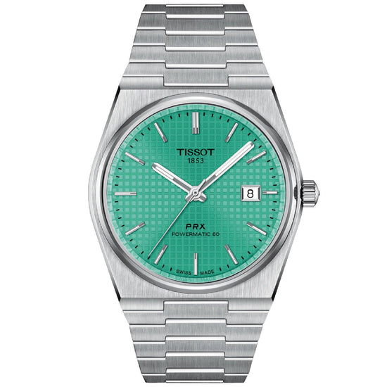 Orologio uomo Tissot PRX Powermatic 80 acciaio quadrante verde 40 mm T1374071109101-1
