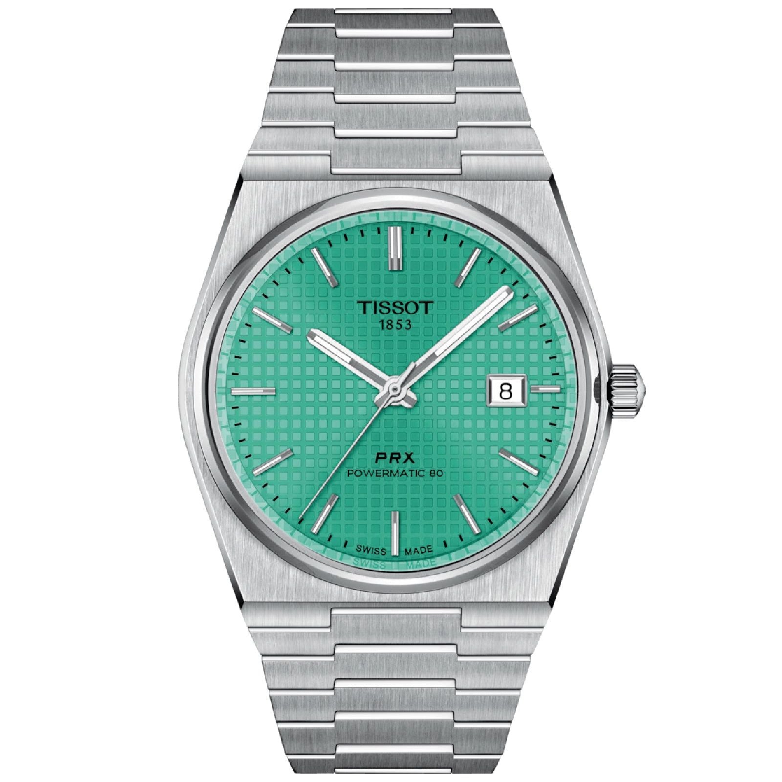 Orologio uomo Tissot PRX Powermatic 80 acciaio quadrante verde 40 mm T1374071109101-1