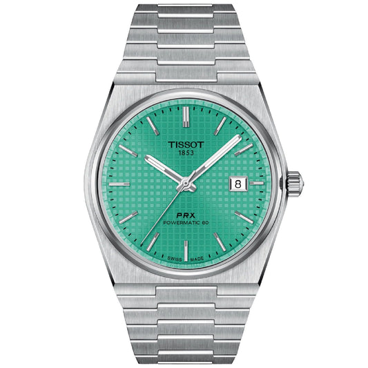 Orologio uomo Tissot PRX Powermatic 80 acciaio quadrante verde 40 mm T1374071109101-1