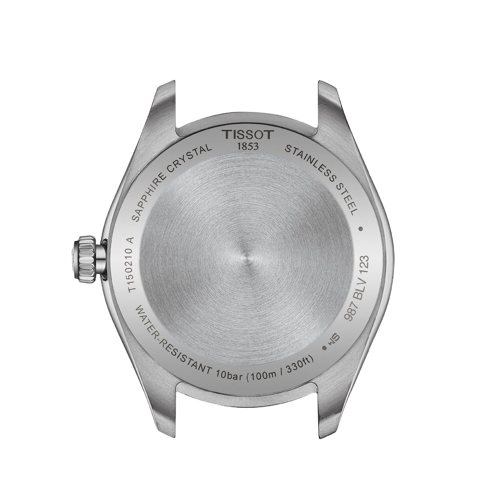 Orologio solo tempo unisex Tissot T-Classic in acciaio quadrante blu 34mm T1502101104100-2