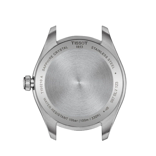 Orologio solo tempo unisex Tissot T-Classic in acciaio quadrante blu 34mm T1502101104100-2