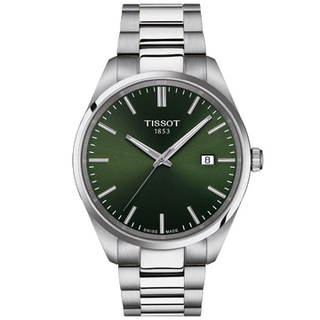 Orologio solo tempo uomo Tissot T-Classic in acciaio quadrante verde 40mm T1504101109100-1
