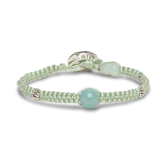 Bracciale Tamashii con Calabash in Giada e Amazzonite REGOLABILE