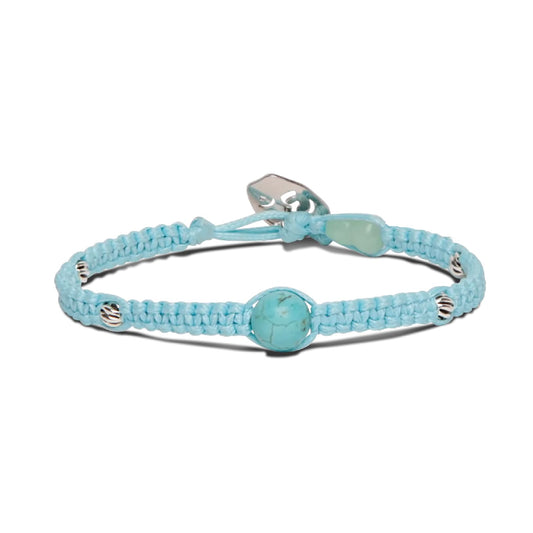 Bracciale Tamashii con Calabash Giada e pietra Turchese REGOLABILE