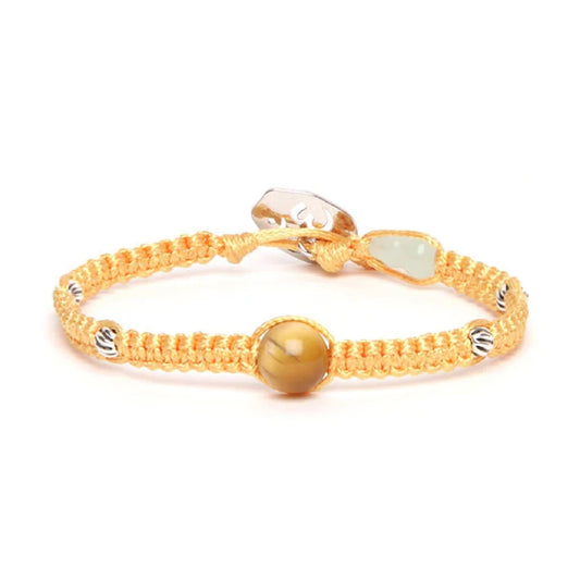 Bracciale Tamashii con Calabash Giada e Occhio di tigre REGOLABILE