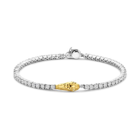 Bracciale tennis TI SENTO Milano in argento simbolo serpente 18 cm