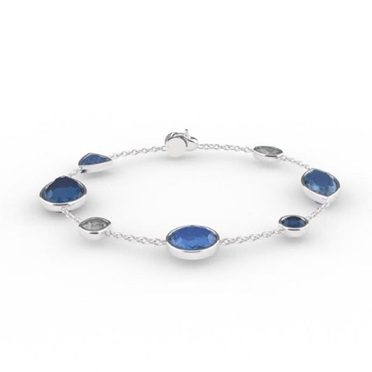 Bracciale da donna TI SENTO Milano in argento con zirconi blu 18 cm