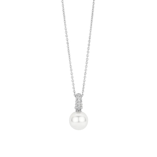 Collana con pendente TI SENTO Milano in argento con perla MISURA UNICA