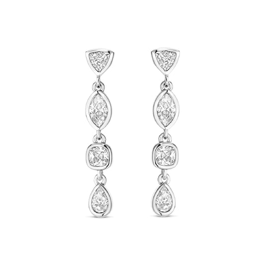 Orecchini donna pendenti TI SENTO Milano in argento e zirconi MISURA UNICA