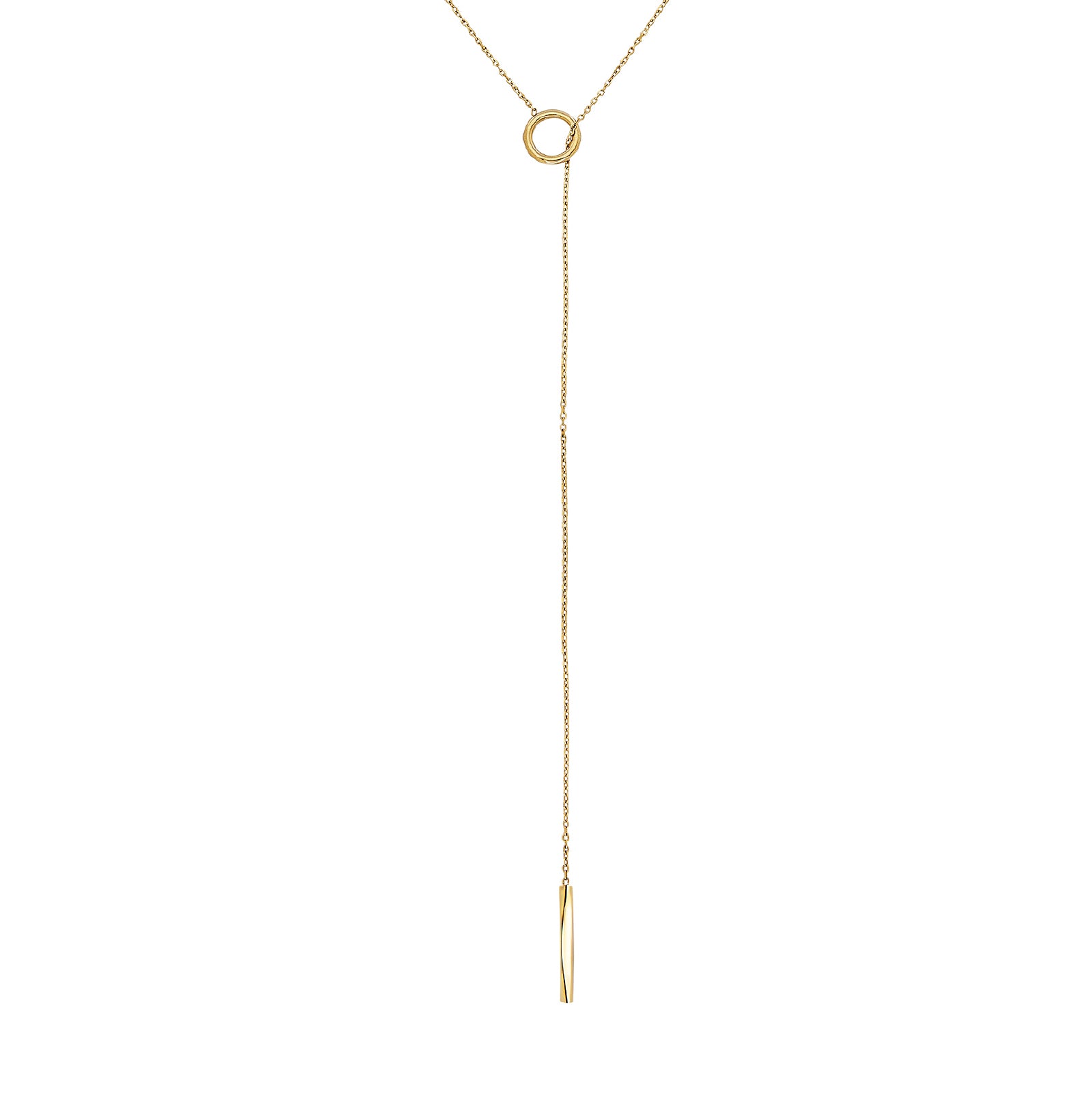 Collana donna Breil Flow in acciaio dorato con catena sottile ed elemento geometrico TJ3573