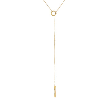 Collana donna Breil Flow in acciaio dorato con catena sottile ed elemento geometrico TJ3573