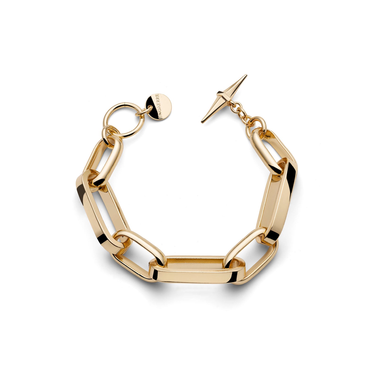 Bracciale catena Unoaerre in bronzo dorato maglie spesse