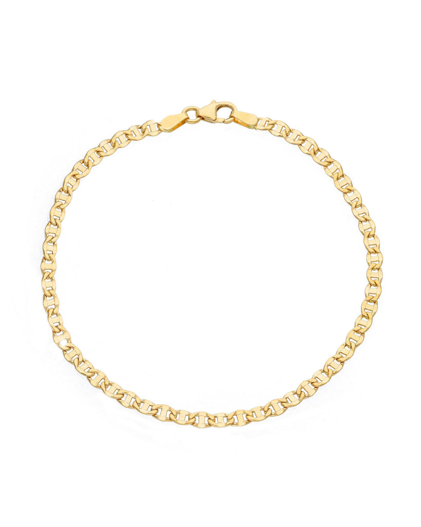 Bracciale catena da donna JOY Gioielli Oro in oro giallo 18kt con maglie ovali e linea al centro VBZ080GG18
