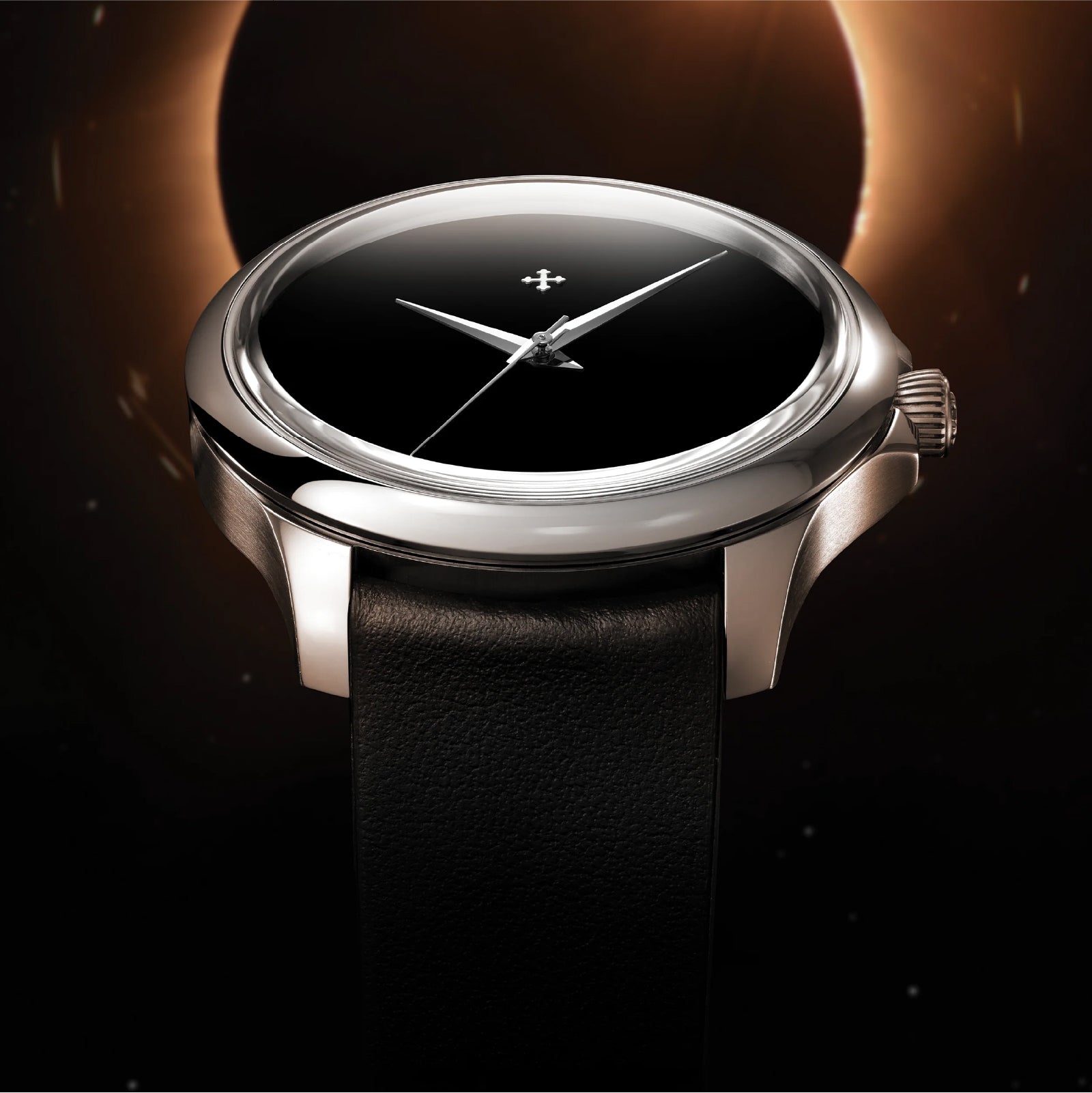 Orologio automatico 36mm Venezianico acciaio e pelle nera VE.1121510