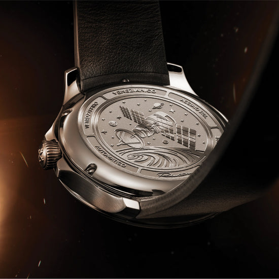 Orologio automatico 36mm Venezianico acciaio e pelle nera VE.1121510