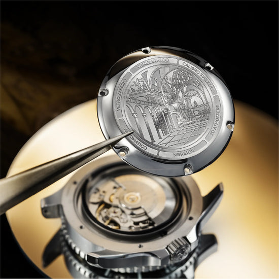 Orologio automatico Venezianico acciaio quadrante oro 18k