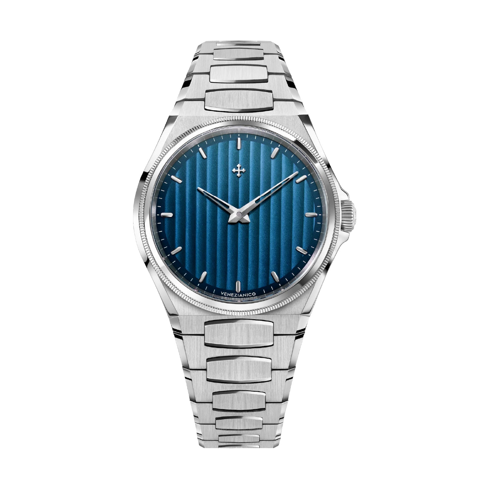 Orologio automatico Venezianico in acciaio con quadrante blu