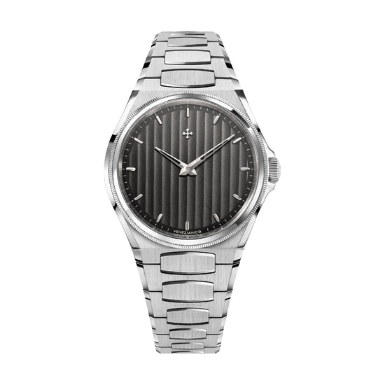 Orologio automatico Venezianico acciaio con quadrante nero
