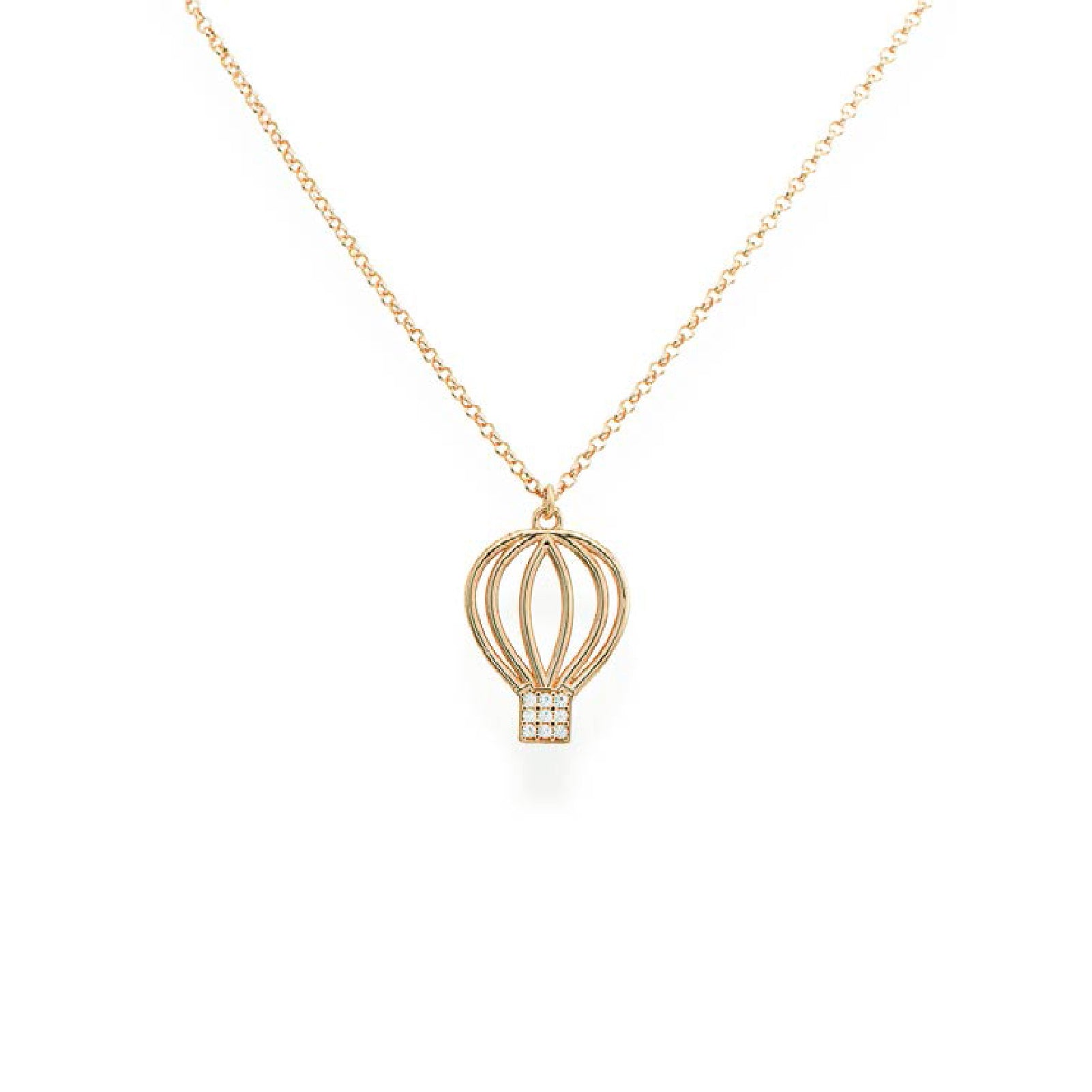 Collana girocollo da donna Versari mongolfiera con cristalli MISURA UNICA