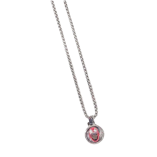 Collana bimbi Disney acciaio con ciondolo Iron Man MISURA UNICA
