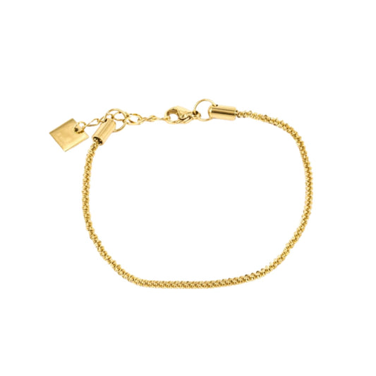 Cavigliera ZAG Bijoux acciaio dorato con catena lavorata