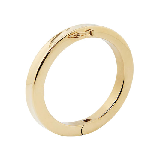 Bracciale bangle spesso ZAG Bijoux acciaio dorato da donna diametro 5,8 cm