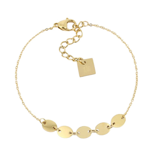 Bracciale donna ZAG Bijoux in acciaio dorato con medagliette Regolabile 15,6-17,2 cm