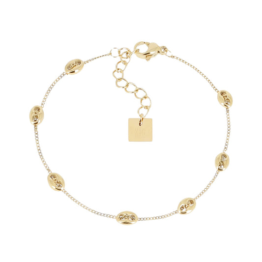 Bracciale ZAG Bijoux Santino in acciaio dorato con maglie Regolabile 15-18 cm