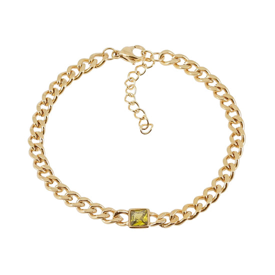 Bracciale da donna ZAG Bijoux in acciaio dorato con zircone Regolabile 15-18 cm