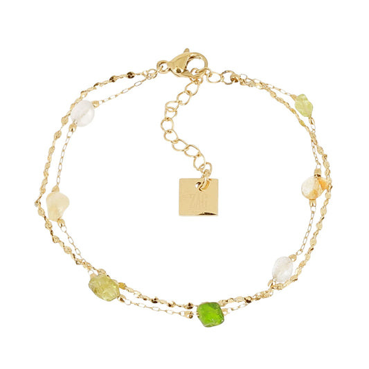 Bracciale multifilo da donna ZAG Bijoux in acciaio dorato Regolabile 15-18 cm