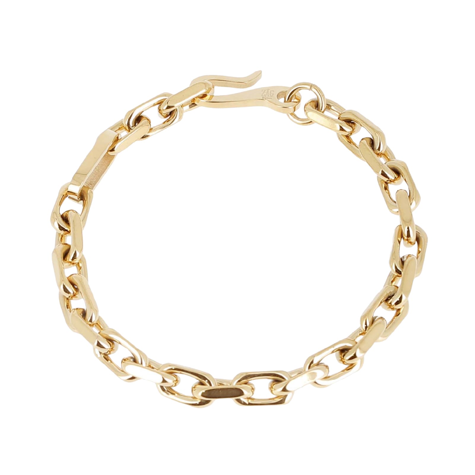 Bracciale catena ZAG Bijoux acciaio dorato con maglie ovali 20 cm