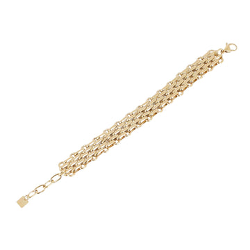 Bracciale catena ZAG Bijoux acciaio dorato intrecciato Regolabile 16,5-19,5 cm
