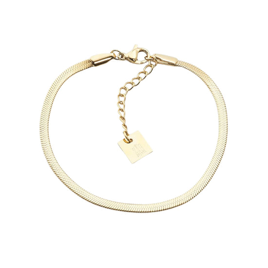 Bracciale catena snake ZAG Bijoux Pur in acciaio dorato Regolabile 15-18 cm