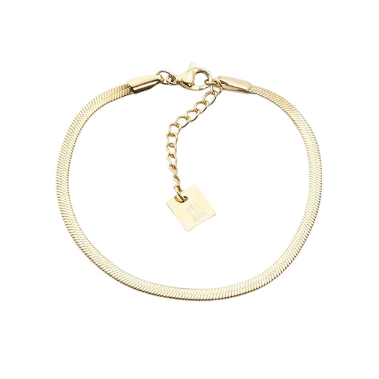 Bracciale catena snake ZAG Bijoux Pur in acciaio dorato Regolabile 15-18 cm