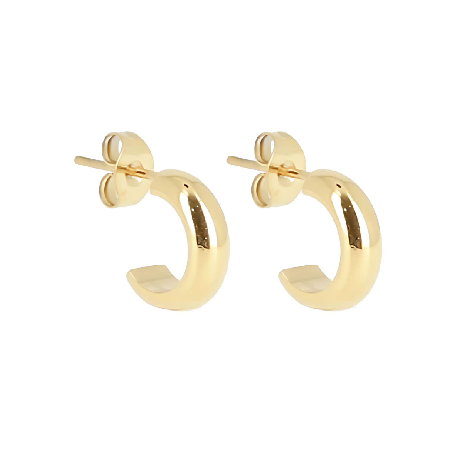 Orecchini ZAG Bijoux in acciaio dorato con zirconi 4x8mm MISURA UNICA