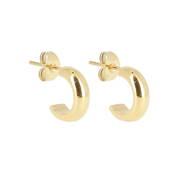 Orecchini ZAG Bijoux in acciaio dorato con zirconi 4x8mm MISURA UNICA