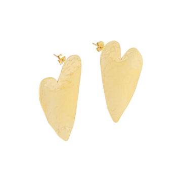 Orecchini pendenti ZAG Bijoux acciaio dorato forma di cuore MISURA UNICA