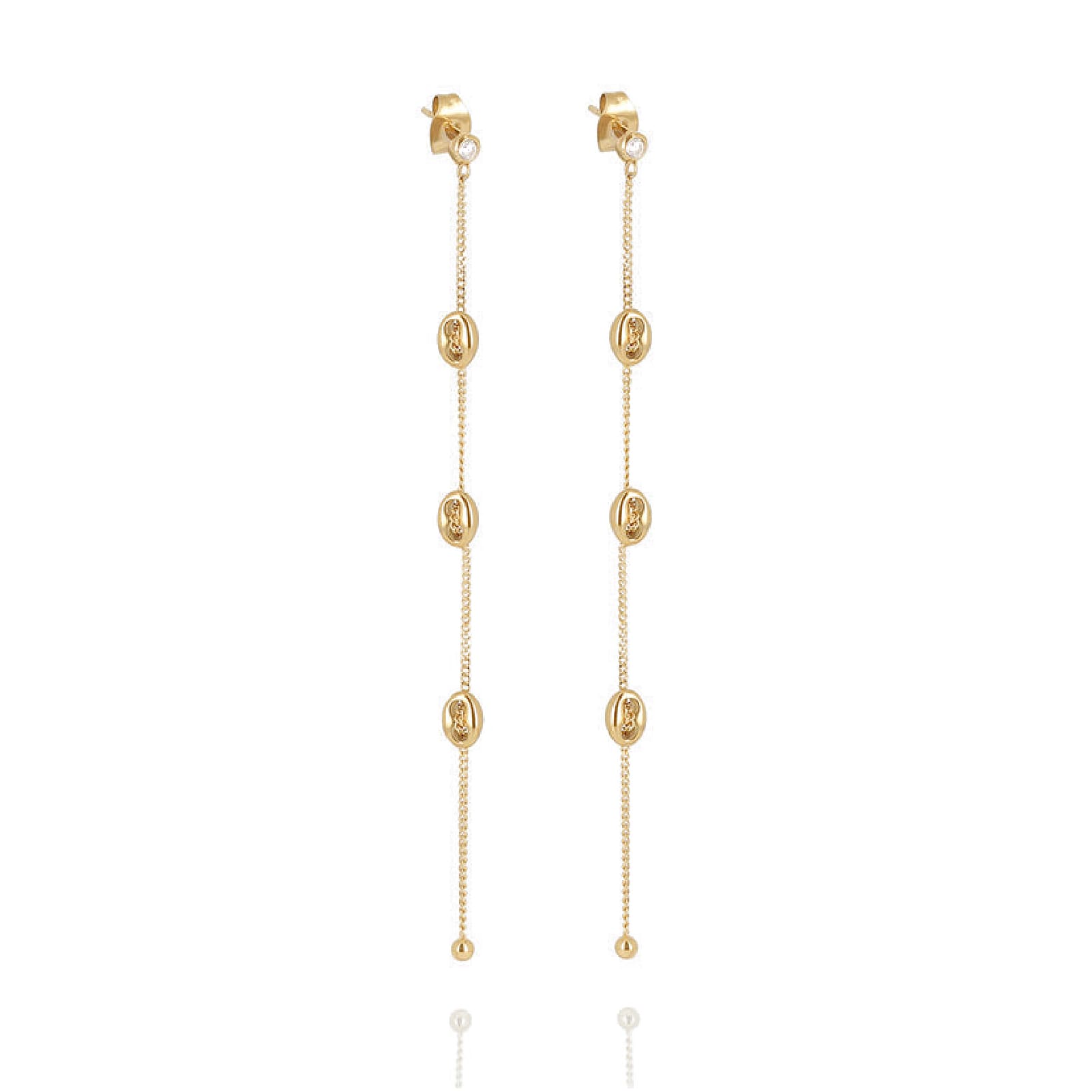 Orecchini da donna ZAG Bijoux Long in acciaio dorato MISURA UNICA