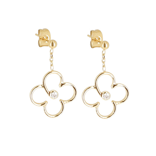 Orecchini donna ZAG Bijoux in acciaio dorato con fiori MISURA UNICA