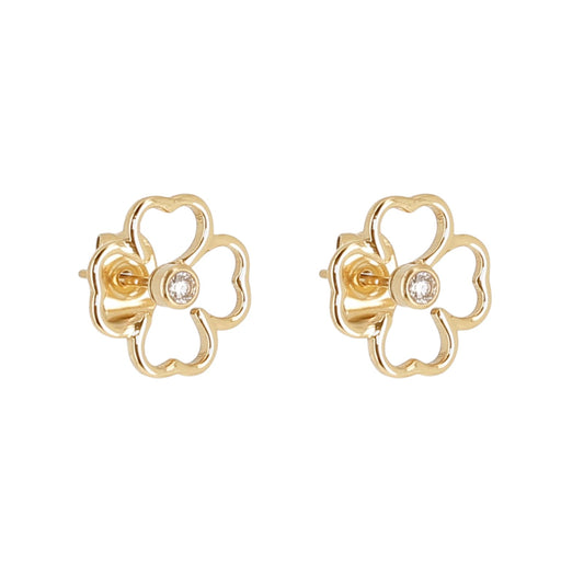 Orecchini donna lobo ZAG Bijoux in acciaio dorato con fiori MISURA UNICA