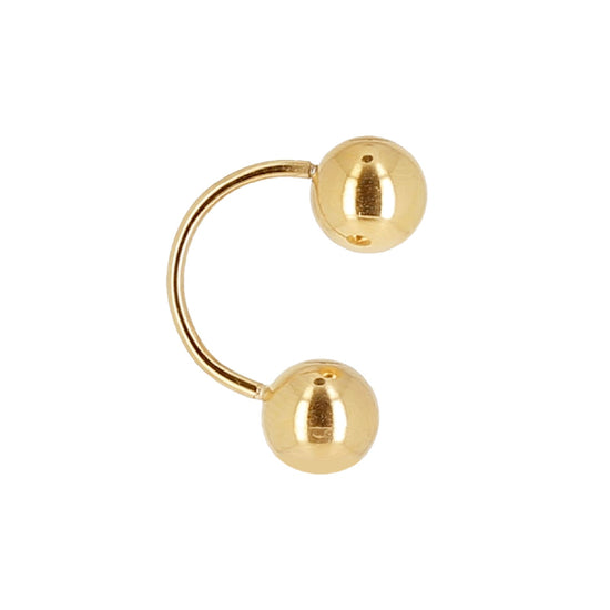 Piercing ZAG Bijoux in acciaio dorato con doppia sfera MISURA UNICA