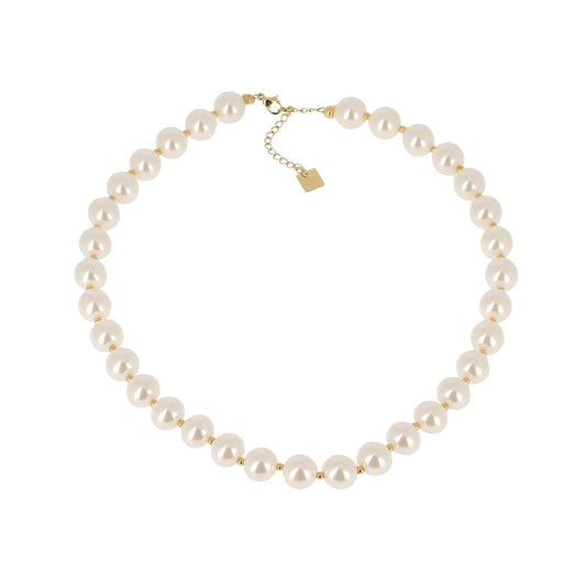 Collana filo di perle ZAG Bijoux Madura in acciaio dorato MISURA UNICA