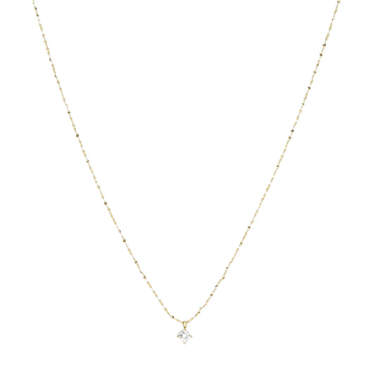 Collana con punto luce ZAG Bijoux Serena in acciaio dorato MISURA UNICA