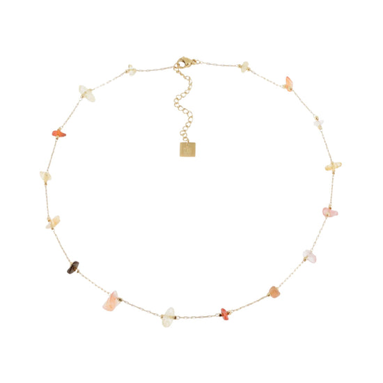 Collana girocollo ZAG Bijoux acciaio oro pietre toni rossi MISURA UNICA