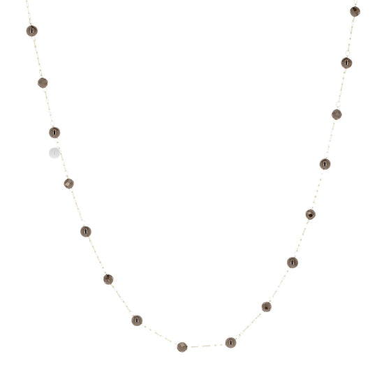 Collana girocollo ZAG Bijoux acciaio oro pietre naturali nere MISURA UNICA