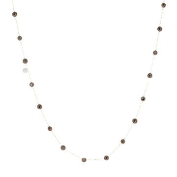 Collana girocollo ZAG Bijoux acciaio oro pietre naturali nere MISURA UNICA