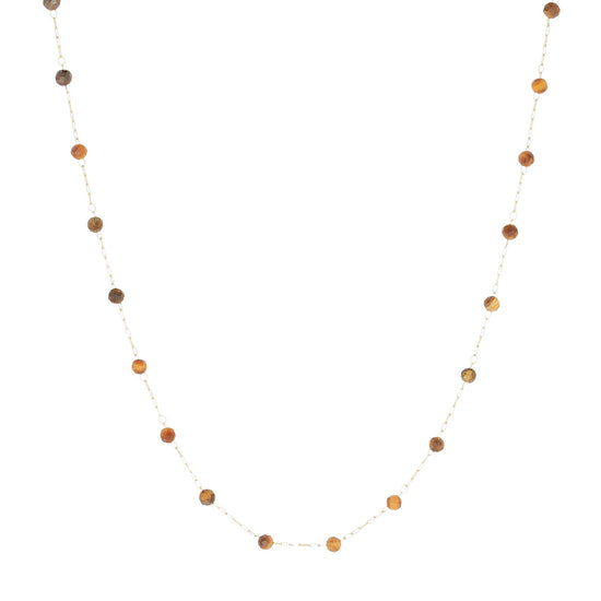 Collana girocollo ZAG Bijoux acciaio oro con occhio di tigre MISURA UNICA